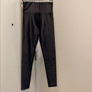 Carbon38 shiny black high rise pant leggings